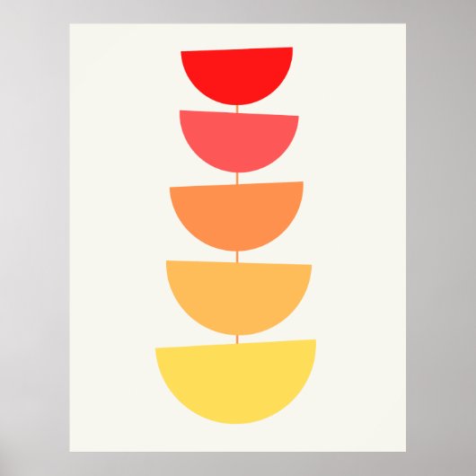 Abstrakte botanische Schrift Poster (Vorne)