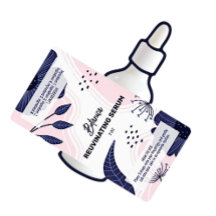 Abstrakte Botanische Serumtropfen Flaschen