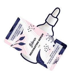 Abstrakte Botanische Serumtropfen Flaschen