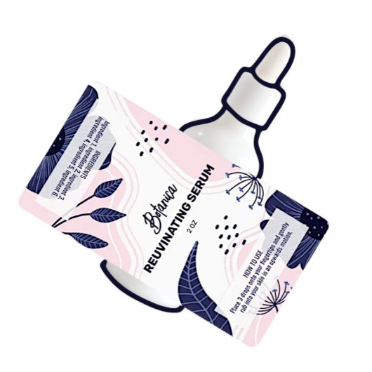 Abstrakte Botanische Serumtropfen Flaschen