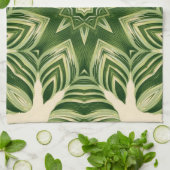 abstrakte botanische tropische Blätter mit Pflanze Geschirrtuch (Gefaltet)