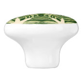 abstrakte botanische tropische Blätter mit Pflanze Keramikknauf (Seitenansicht)