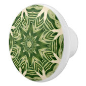 abstrakte botanische tropische Blätter mit Pflanze Keramikknauf (Rechts)