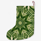 abstrakte botanische tropische Blätter mit Pflanze Kleiner Weihnachtsstrumpf (Rückseite)