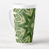 abstrakte botanische tropische Blätter mit Pflanze Milchtasse (Linke Ecke)