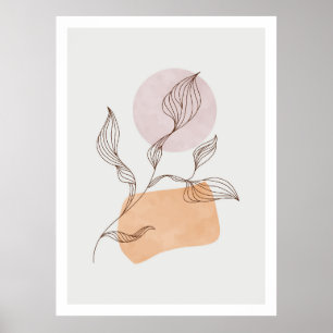 Abstrakte botanische Wandkunst Poster