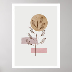 Abstrakte botanische Wandkunst Poster