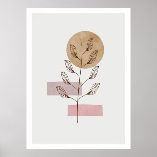 Abstrakte botanische Wandkunst Poster (Vorne)
