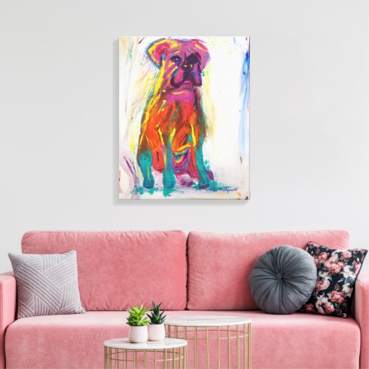 Abstrakte Boxermalerei Leinwanddruck (Insitu (Wohnzimmer))