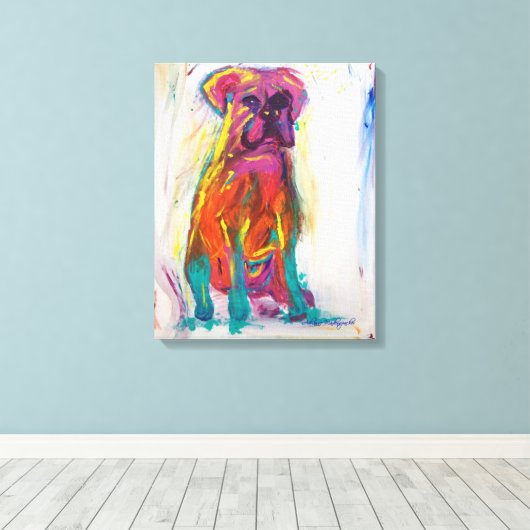 Abstrakte Boxermalerei Leinwanddruck (Insitu (Holzboden))