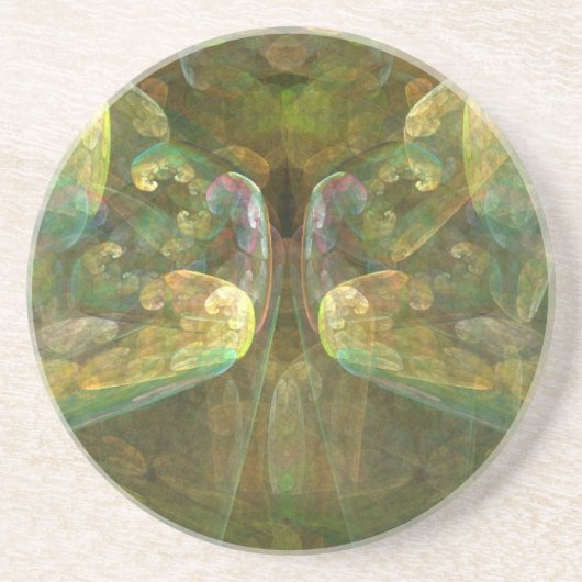 Abstrakte Brain Materie Untersetzer (Vorne)