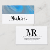 Abstrakte Brandmarmorwelle Visitenkarte (Vorne/Hinten)