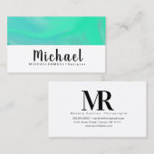 Abstrakte Brandmarmorwelle Visitenkarte (Vorne/Hinten)