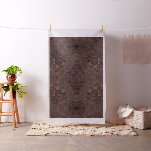 Abstrakte braune Blume mit Gold Stoff