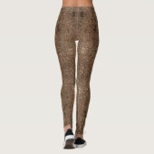 Abstrakte braune helle Proben Leggings (Rückseite)