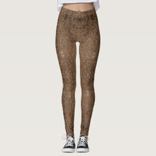 Abstrakte braune helle Proben Leggings