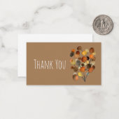 Abstrakte braune Herbstbaumkunst Mitteilungskarte (Vorderseite/Rückseite Beispiel)