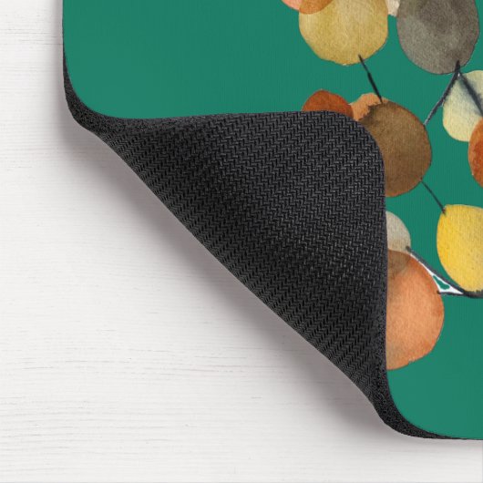 Abstrakte braune Herbstbaumkunst Mousepad (Ecke)