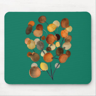 Abstrakte braune Herbstbaumkunst Mousepad