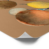 Abstrakte braune Herbstbaumkunst Poster (Ecke)