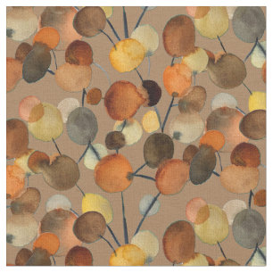 Abstrakte braune Herbstbaumkunst Stoff