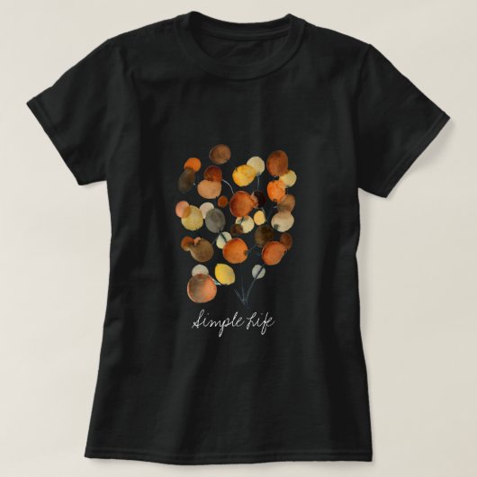 Abstrakte braune Herbstbaumkunst T-Shirt (Design vorne)
