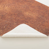 abstrakte braune Ledertextur Hintergrundleder,t Sherpadecke (3/4)