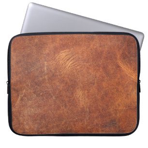 abstrakte braune Ledertextur, Hinterleder, t Laptopschutzhülle