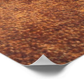 abstrakte braune Ledertextur, Hinterleder, t Poster (Ecke)
