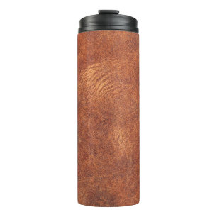 abstrakte braune Ledertextur, Hinterleder, t Thermosbecher