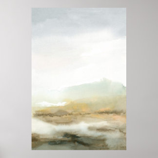 Abstrakte braune Mistral Landschaft Kunst, Dichtun Poster