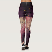 Abstrakte, braune, rosa, rosa, rosa-braune Legging Leggings (Rückseite)
