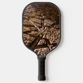 Abstrakte braune Sterne Pickleball Schläger (Vorderseite)