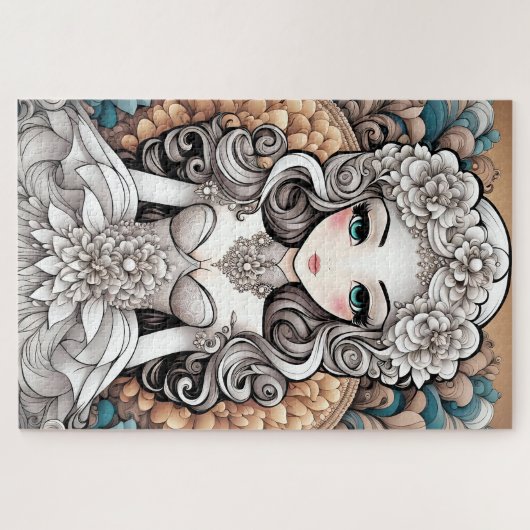 Abstrakte Braut Puzzle (Horizontal)