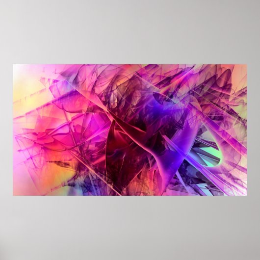 Abstrakte Brechung von Glas Poster (Vorne)