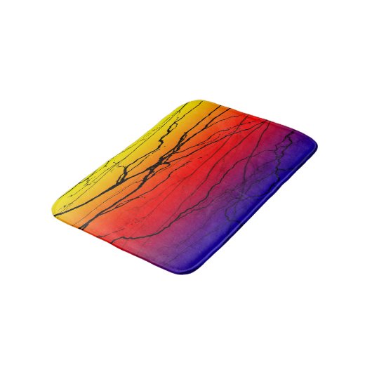 Abstrakte Breite Badematte (Schrägansicht)