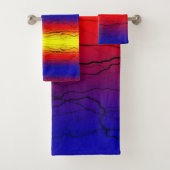 Abstrakte Breite Badhandtuch Set (Insitu)