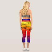 Abstrakte Breite Capri Leggings (Rückseite)