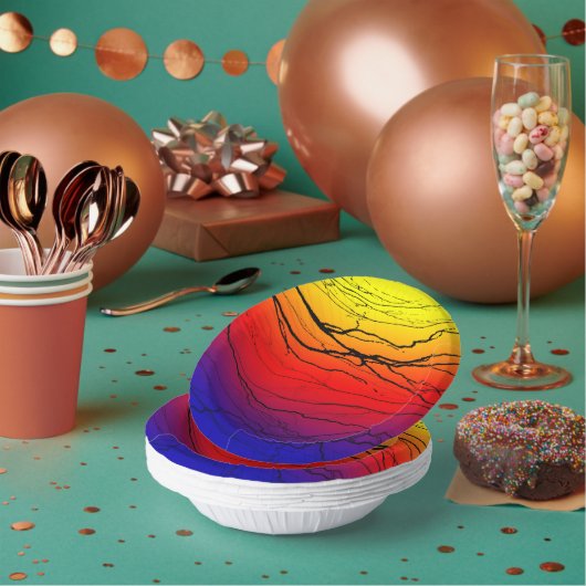 Abstrakte Breite Pappteller (Multi)