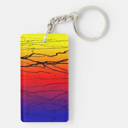 Abstrakte Breite Schlüsselanhänger (Rückseite)