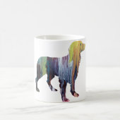 Abstrakte Bretagnespaniel-Silhouette Kaffeetasse (Mittel)