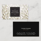 Abstrakte Briefe für Autoren und Schriftsteller Visitenkarte (Vorne/Hinten)