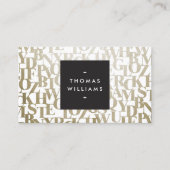 Abstrakte Briefe für Autoren und Schriftsteller Visitenkarte (Vorderseite)