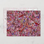 Abstrakte Briefmarke und Vergrößerungen Postkarte (Vorne/Hinten)
