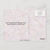 Abstrakte Briefmarke und Vergrößerungen Postkarte (Rückseite)