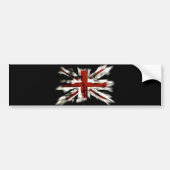 Abstrakte britische Flagge Autoaufkleber (Vorne)