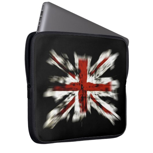 Abstrakte britische Flagge Laptopschutzhülle (Vorne Rechts)