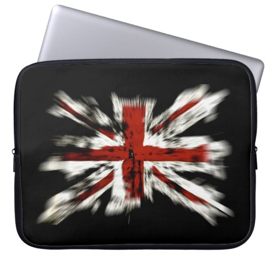 Abstrakte britische Flagge Laptopschutzhülle (Vorderseite)