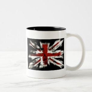 Abstrakte britische Flagge Zweifarbige Tasse