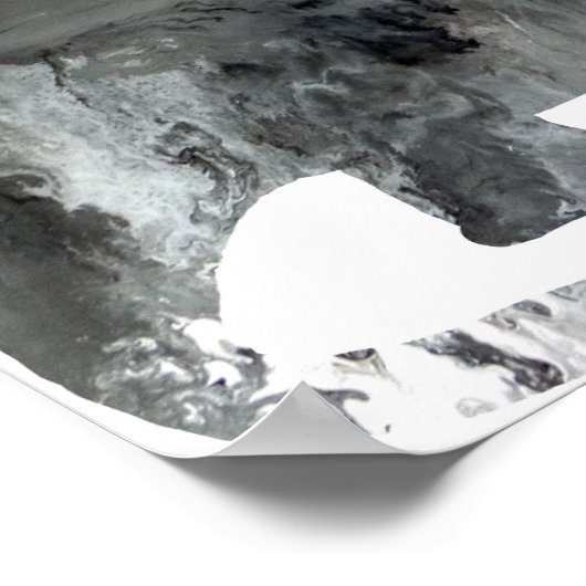 Abstrakte Brontosaurus-Silhouette. Poster (Ecke)